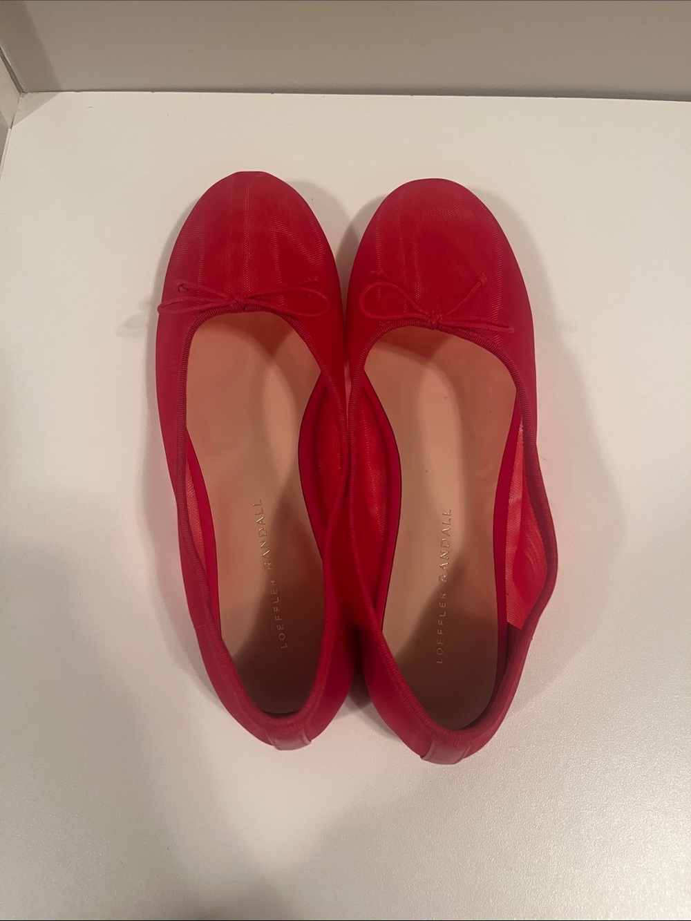 Loeffler Randall Red Bow Ballet Flats